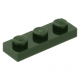 LEGO lapos elem 1x3, sötétzöld (3623)